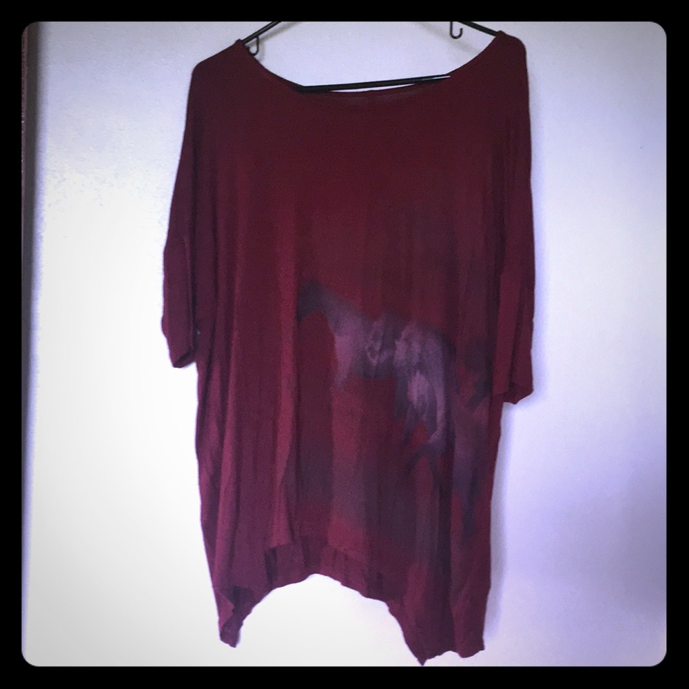 American Eagle horse print shirt